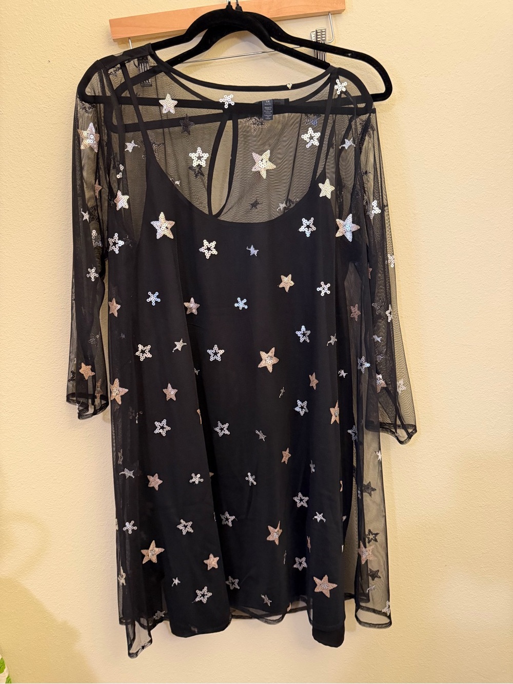 Modcloth Black Sheer Mesh Top with Velvet Band